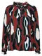 VERO MODA Bluse himmelblau / rot / schwarz / weiß