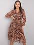 Rdeča Leopard Bluza Obleke za dame image