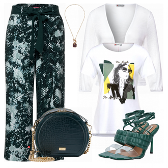 Outfit mit Türkis Schuh Sandalen river island "Sommerliches Abend Outfit"