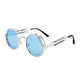 Karsaer Steampunk Sonnenbrille Retro Runde Hippie Metallrahmen Sonnenbrillen Vintage Festival Brille für Damen Herren mit UV-Schutz