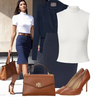 Outfit sa Plava/Tamnoplava Kratke hlače velike veličine/Haljina Veći Broj Kaffe "Jedinstveni outfit za slobodno vrijeme"