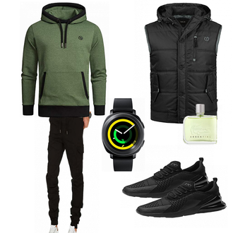 Outfit mit Grün/Weiß/Blau Lacoste "Cooles Outfit"