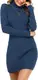 Totatuit Damen Strickkleid Rollkragen PulloverKleid Freizeit Kleider mit Rollkragen für Herbst Winter Pullikleid Langärmeliger Kleid