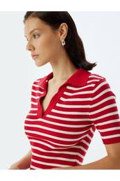 Polo Knitwear Sweater Ribbed Short Sleeve