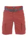 riverso Herren Cargo Shorts RIVJakob Kurze Hose Regular Bermuda 100% Baumwolle Mit Gürtel Rot w32, Größe:W 32, Farbe:Rusty Ochre Red (15400)
