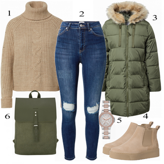 tenues avec Vert/Beige Bottes Tamaris "tenues parfaite"