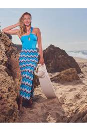One-Shoulder Swimsuit with Window Detail Coated