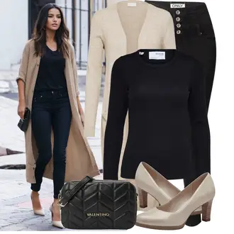 Kombinacije za festival sa Crna/Tamnoplava Majica I Top Veći Broj/Pletivo Veći Broj/Bluza Veći Broj SELECTED FEMME "Moderna kombinacija za proljeće"