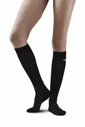 Women's compression knee-high socks RECOVERY Black/Black