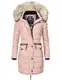 Navahoo Damen Winter Mantel Steppmantel Paula (vegan hergestellt) Rosa Gr. XXL