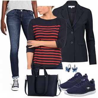 Winter Outfit mit Blau/Dunkelblau Straight Leg Jean/T-Shirt/Regular-Fit Jeans/Push up Jeans/Winterjacke/Low Waist Jean/Leder Schuhe/Slim Fit Jeans/Low Rise Jean Mavi "Only"