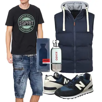 Sexy Outfit mit Blau/Dunkelblau Jeans Short/Bermuda/Cargo Short/Kurze Hose/Capri/Baggy Short Cipo & Baxx "Freizeit Outfits"Look: Casual, Schick, Stil, Coole, Hip Hop, Old Money, Empire, Moderne, Techno, Schön, Unisex, Premium, Trendige, Reggaeton, Workwear, Sexy, Smart Casual