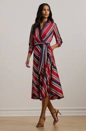 Obleka Lauren Ralph Lauren rdea barva, 250957090