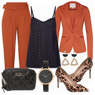 Outfit met rood Broek Only "Vila Blouse"
