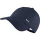 Nike Cap Metal Swoosh Logo Kappe, Obsidian/Metallic Silver, One Size