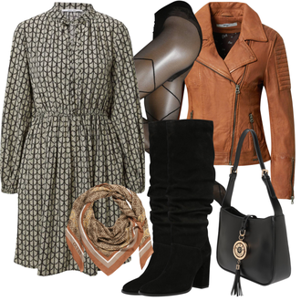 Elegant Outfit mit Schwarz High Heels Stiefel/Spitzer Stiefel/Overknee Stiefel/Weitschaftstiefel/Kniehoher Stiefel/Langer Stiefel Karolina Kurkova Originals "Outfit für den Herbst"Look: Uni, Edel, Coole, Elegant, Oversize