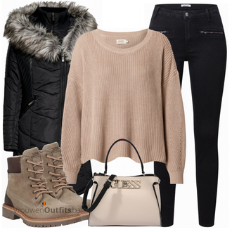 Outfit met bruin Laars Camel Active "Stijlvolle wintersfeer"