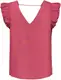 Only Top Onlstar Life S/s Frill String Top P 15318977 Fuchsia Purple Dames Maat - M