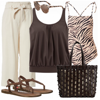 Outfit mit Blau Bademode Lascana "Urlaub Outfit"