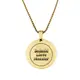 Ketting RVS - Rond - Goud - Bedankt Lieve Meester