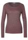 Street One Damen Ripp-Shirt mit Streifen in Grau,Pink
