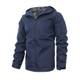 Generisch Regenjacken Für Herren, mit Kapuze Wasserdicht Winddichter Trenchcoat Regenjacke Atmungsaktiv Sommer Leichte Übergangsjacke Raincoat Wandern Dünne Regenmantel Regenparka Regatta Windbreaker