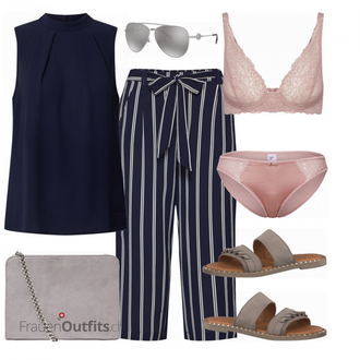 Outfit mit Beige/Grau Bh Calida "SommerBekleidung"