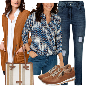 Outfit mit Poloshirt Rabe "Praktischer Look"
