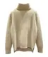 Minetom Rollkragenpullover Damen Strickpullover Warm Pullover Weich Locker Strickpulli Elegante Langarm Stricken Pulli Herbst Winter Jumper Sweater Oberteile Tops A Aprikose M