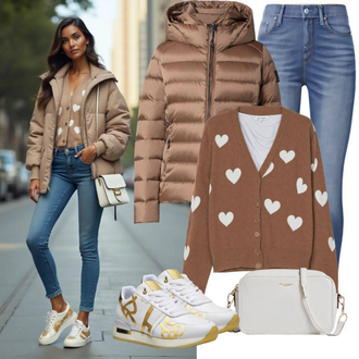 tenues avec Orange/Marron/Beige Cardigan Col Montant/Vintage Veste en Cuir/Veste en Simili Cuir/Bomber en Cuir/Veste en Cuir/Veste Wax Only & Sons "Tenue Confortable de Printemps"