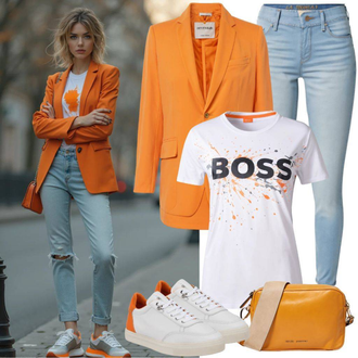 Kombinacije za slobodno vrijeme Ured sa Narandžasta/Crvena Kaput dorothy perkins tall "Poslovno ležerne ženske odjeće"Look: cool, Šik, Ured, Prevelik, Old Money, Sveučilišna
