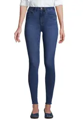 High Waist Leggings-Jeans mit Stretch, Damen, Gre: XS Normal, Blau, Denim, by Lands'''' End