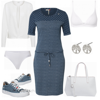 Outfit mit Grau Calida "RAGWEAR Kleid"