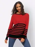 Braun rote Gestreifte Pullover image