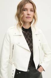 Biker jakna enska, bela barva