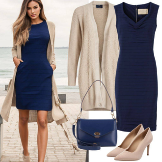 Outfit sa Smeđa/Bež/Kaki Elegantna Cipela/Poslovna Obuća/Salonka Udobna pumpa/Pumpa na Niskoj Peti/Vintage Pumpa Tamaris "Modni slobodno vrijeme outfit"