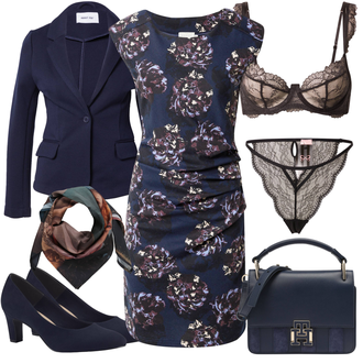 Business Outfits mit Rosa/Beige/Schwarz Bustier/Panty Brazilian-slip/Ouvert Slip/Unterteil/Transparenter Slip HUNKEMÖLLER "Eleganter Look"