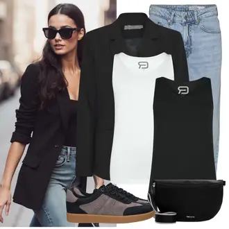 Vintage Outfit met Lichtblauw/blauw Wide Leg jean/Vintage jeans/Мужская Кожаная Куртка/Sweat Jeans/Slip-on jeans/Formeel Overhemd/Mom jean/Losse Jeans/Culotte Jeans/Dad Jeans/Korte Jeans/Baggy Jeans VERO MODA "Modieuze lente outfit"Look: Klassiek, Feestelijk, Mom, Stijl, Comfortabele, Jaren 50, Jaren 60, 70s, Casual, Prachtige, Traditional, Unisex, Vintage