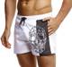 Leif Nelson Herren Sommer Badeshorts mit Taschen Männer Badehose Schwimmshorts Herren Schwimmhose-Beachshorts Jungen Strand Shorts Kurze Hosen Cargo Bermuda Chino LN92510 Weiß Large