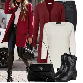 Frühlings Outfits Edel mit Schwarz Winterjacke/High Waist Jeans/Slim Fit Jeans/Push up Jeans/Leder Schuhe/Jeans mit Schlitz/Thermojeans/Biker Jeans Only "Freizeit Outfit für den Frühling"Look: Nahtlos, Wetlook, Trendige, Schlichte, Elegant, Edel, 20er Jahre, Classic