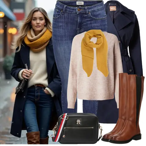 Comment poter Bleu/Bleu foncé Jeans Veste en Cuir/Jeans Femme Longueur 7/8/Bottine Cheville/Jean Taille Haute/Jeans avec Fente/Jean Taille Basse/Jean Push-up/Jean Coupe Slim/Jeans à Enfiler/Chaussures en Cuir/Jeans Thermiques/Veste d'Hiver Only avec Bleu foncé Manteau D'été/Women's Trenchcoats/Trench Manteau Boss