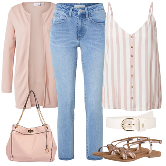 Kurz/Mini Outfit mit Schultertasche L.CREDI "Outfit für den Sommer"