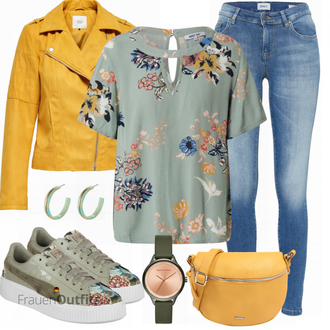 Outfit mit Grün Uhr Armani Exchange "Perfekt für den Frühling"