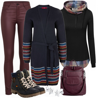 Wasserdicht Outfit mit Dunkelblau/Blau Wattierte Stiefel/Schnürstiefelette/Wasserdichter Stiefel/Gefütterte Stiefelette/Winter Stiefel/Herren Lederschuhe/Winter Stiefelette/Winter Sneaker/Trekkingstiefel Rieker "Vila jeans"