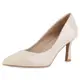 VAN HILL Damen Spitze Pumps Stiletto Lack Klassisch Schuhe 216476 Beige Lack 38