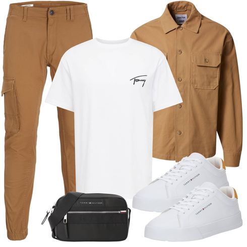 Braun/Beige/Khaki Uniformjacke/Cordjacke/Shirtjacke/Vintage Jacke/Militärjacke/Cargojacke/Sommerjacke/Casual Hemd/Hemdbluse/Business Hemd/Flanellhemd DAN FOX APPAREL kombinieren
