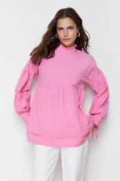 Pink Comfort Fit Woven Tunic