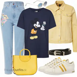 Outfit mit Grau Sneaker Geox "Freizeit Kleidung"