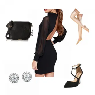 Outfit mit Schwarz Schultertasche Desigual "BlackBack"