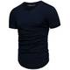 Amaci&Sons Oversize Herren Slim-Fit V-Neck Basic T-Shirt V-Ausschnitt 1-0003 Navyblau M
